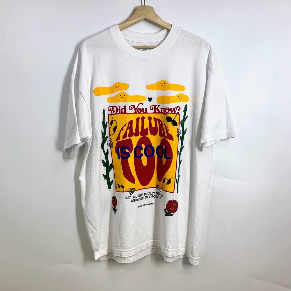 Mayfair Failure Is Cool Too Graphic T-Shirt White Mens Large Short Sleeve Tee‎